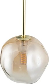 Brilagi - VULCANO kábeles csillár 1xG9/8W/230V átm. 15 cm arany/füstös bézs