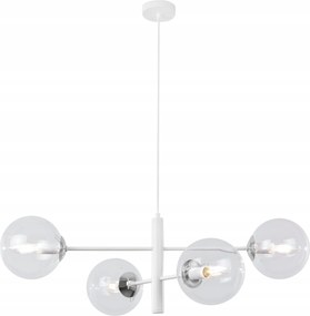 Mennyezeti Lámpa Függő Csillár Fehér Glamour Üveggolyók Konyhába Nappaliba