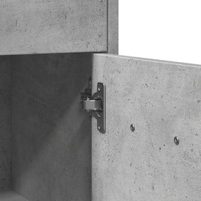 betonszürke szerelt fa fürdőszobaszekrény 60 x 33 x 80 cm