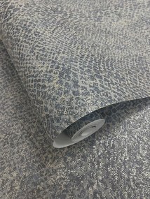 Holden Decor Essence Boa kék kígyóbőr mintás fémhatású vlies tapéta – 66282
