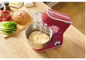 Sencor - Konyhai robotgép rozsdamentes acél keverőtállal 1300W/230V piros