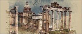 Kép - Forum Romanum, Róma, Olaszország (120x50 cm)
