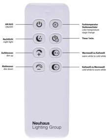 Leuchten Direkt 14017-55 - LED Dimmelhető lámpa IVEN 2xLED/20W/230V + távirányító