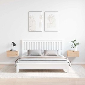 Éjjeli asztal 2 pcs Barna 37 x 35 x 18.5 cm Tömör fenyőfa