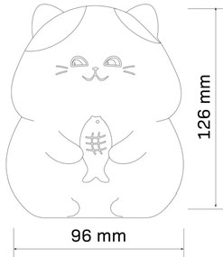 Polux GATTO 327642 Asztali lámpa 1x1W/LED 3000K + RGB 59lm IP20