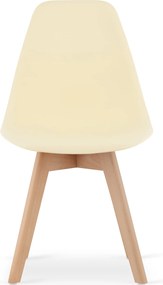 Krém színű KITO szék bükkfa lábakkal
