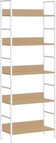vidaXL 5 szintes tölgyszínű szerelt fa könyvespolc 60x27,6x158,5 cm