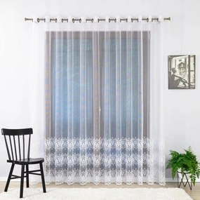 Fehér Függöny Mintás Dísz Átvezetőkkel 500x175