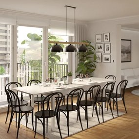 SENDI Étkezőasztal Fehér Színben 160 cm