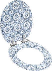 vidaXL porcelánmintás MDF WC-ülőke lassan csukódó fedéllel