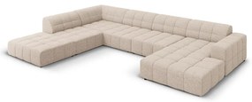 Bézs sarokkanapé (bal oldali-U alakú) Chicago – Cosmopolitan Design
