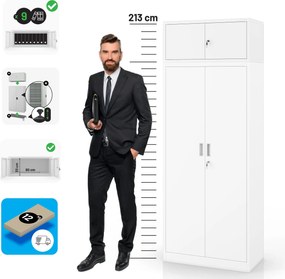 Felső szekrényfeltét EWA Compact 800 x 380 x 400 mm, fehér