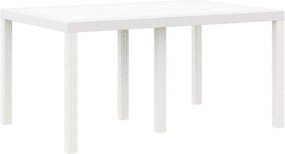 vidaXL Kert étkező szett 5 pcs Fehér Polt rattan