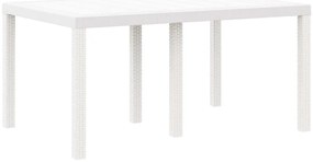 vidaXL Kert étkező szett 5 pcs Fehér Polt rattan