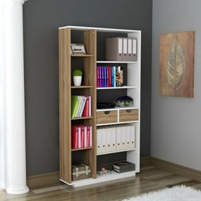 Luma White and Walnut könyvtár