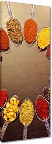 Vászonkép 40x100 Fűszerek egy kanálon MIX