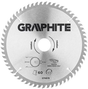 KŐRFŰRÉSZLAP 200*30 MM HM 60FOG GRAPHITE