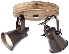 Brilliant - Irányítható spotlámpa SEED 2xGU10/5W/230V fekete/barna