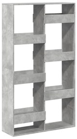 betonszürke szerelt fa könyvespolc 100 x 33 x 175 cm