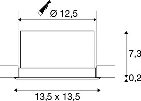 SLV VERLUX 112692 Beépíthető spotlámpa 1x22W/LED 3000K 1800LM IP20