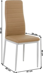 Étkezőszék, karamell textilbőr/szürke váz, COLETA NOVA