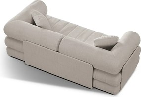Bézs buklé kinyitható kanapé 206 cm Kemi – Cosmopolitan Design