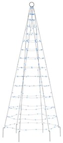 kék LED karácsonyfa zászlórúdra 200 LED 180 cm