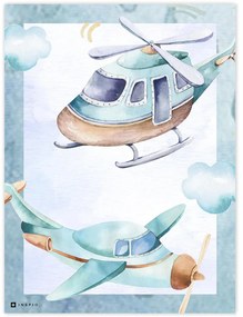 INSPIO Falikép gyerekszobába - Repülők