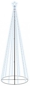 kúp alakú karácsonyfa 310 hideg fehér LED-del 100 x 300 cm