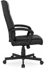 Fekete Eco-bőr Irodai Forgószék SERGIO