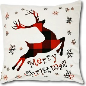 Karácsonyi párnahuzat Rénszarvas Merry Christmas