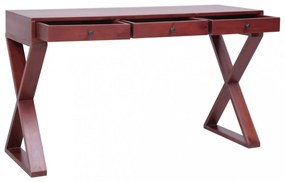 barna tömör mahagóni számítógépasztal 115 x 47 x 77 cm