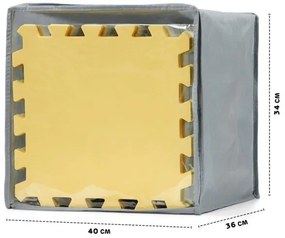 KINDERKRAFT LUNO 30 db szürke/sárga hab puzzle játék