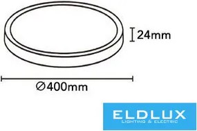 UNIVERSO Mennyezeti lámpa 32W 2350lm CCT.Kap Ra90 120° D400x24mm IP20 Fehér