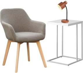 Home staging 3 részes szett - fotel asztali lámpa konzolasztal narancs
