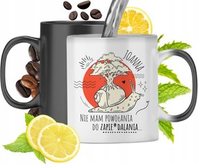 Mágikus bögre Johannának Fekete matt nyomott mintával 330ml