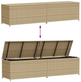 vegyes bézs polyrattan kerti tárolóláda 469 L