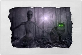 Poszterek 120x80 Macska Alien Lime Macskák