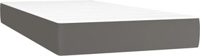 vidaXL szürke műbőr zsebrugós ágymatrac közepes keménységű 90x200x20 cm
