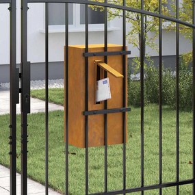 postaláda Rozsdás 30 x 23 x 55 cm időjárásálló acél
