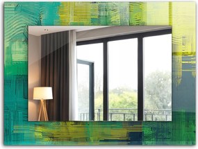 Loft függő tükör nyomott mintával 80x60 cm Absztrakt színkompozíció