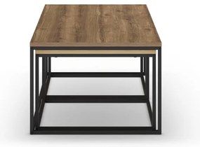 Natúr színű dohányzóasztal szett 3 db-os 60x110 cm Camelia – Marckeric