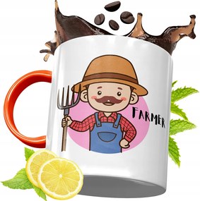 Narancssárga Bögre Gazdáknak Ajándék fényképes nyomtatással