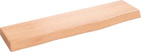 vidaXL világosbarna kezelt tömör tölgyfa fali polc 40x10x2 cm