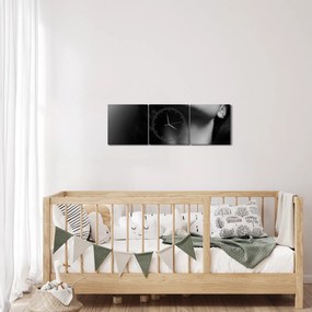Kép - vörös rúzsos nő portréja (órával) (90x30 cm)