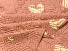 Ágytakaró ORANGE HEART, rózsaszín Méret: 170 x 210 cm