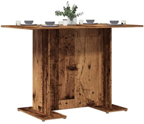 Antik fa színű szerelt fa étkezőasztal 110 x 60 x 75 cm