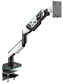 Monitortartó LED RGB 49", fehér-fekete: Diablo X-Arm