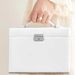 KARINA tükrös ékszerdoboz, 22,5x17,5x16,5cm, fehér SongmicsHome