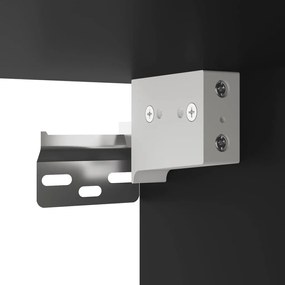 fekete falra szerelhető TV-szekrény LED-del 180 x 31 x 39,5 cm